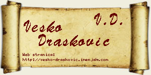 Vesko Drašković vizit kartica